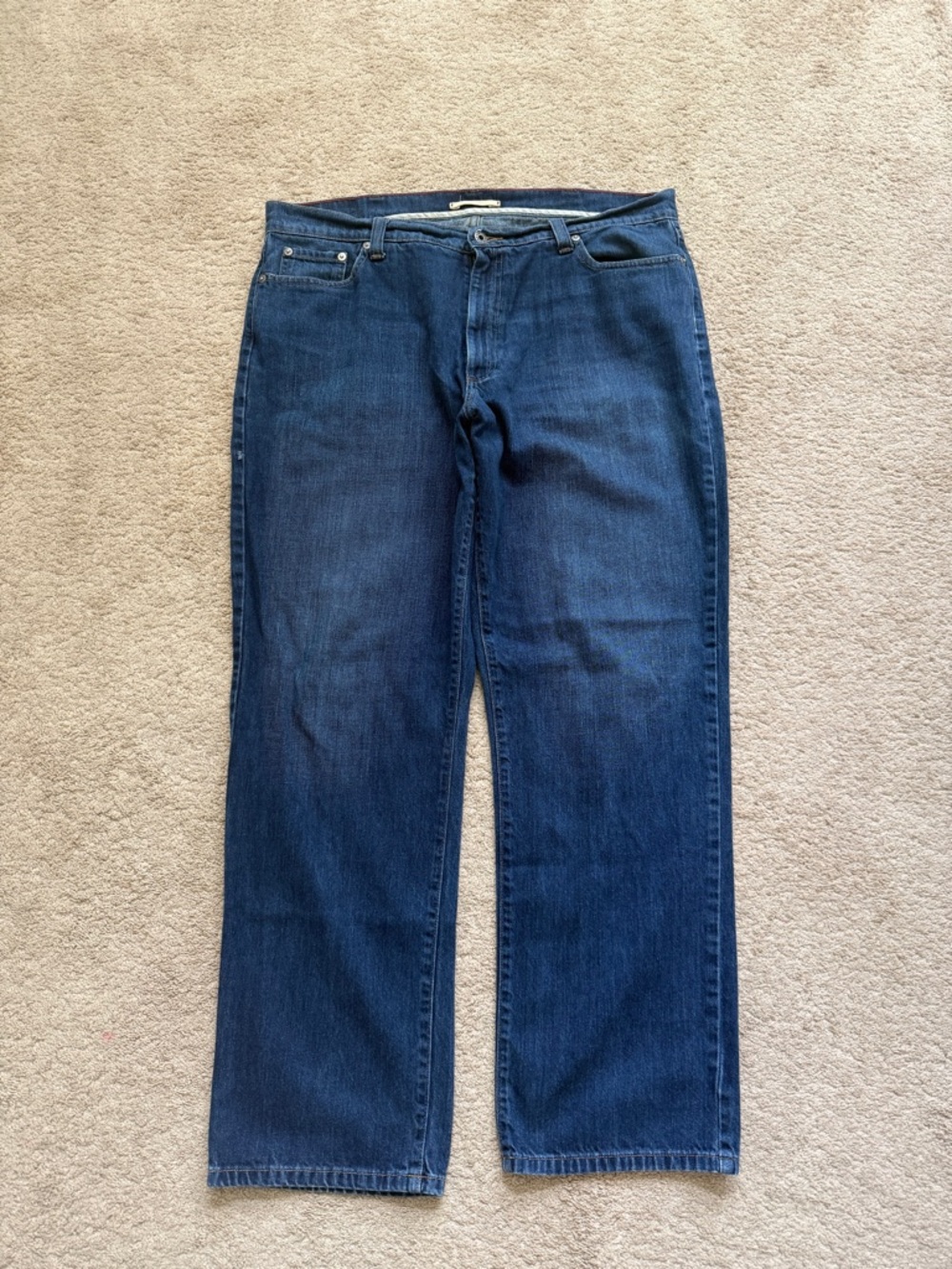 L.L. Bean Men's Straight-Leg Denim Jeans in Dark Blue
